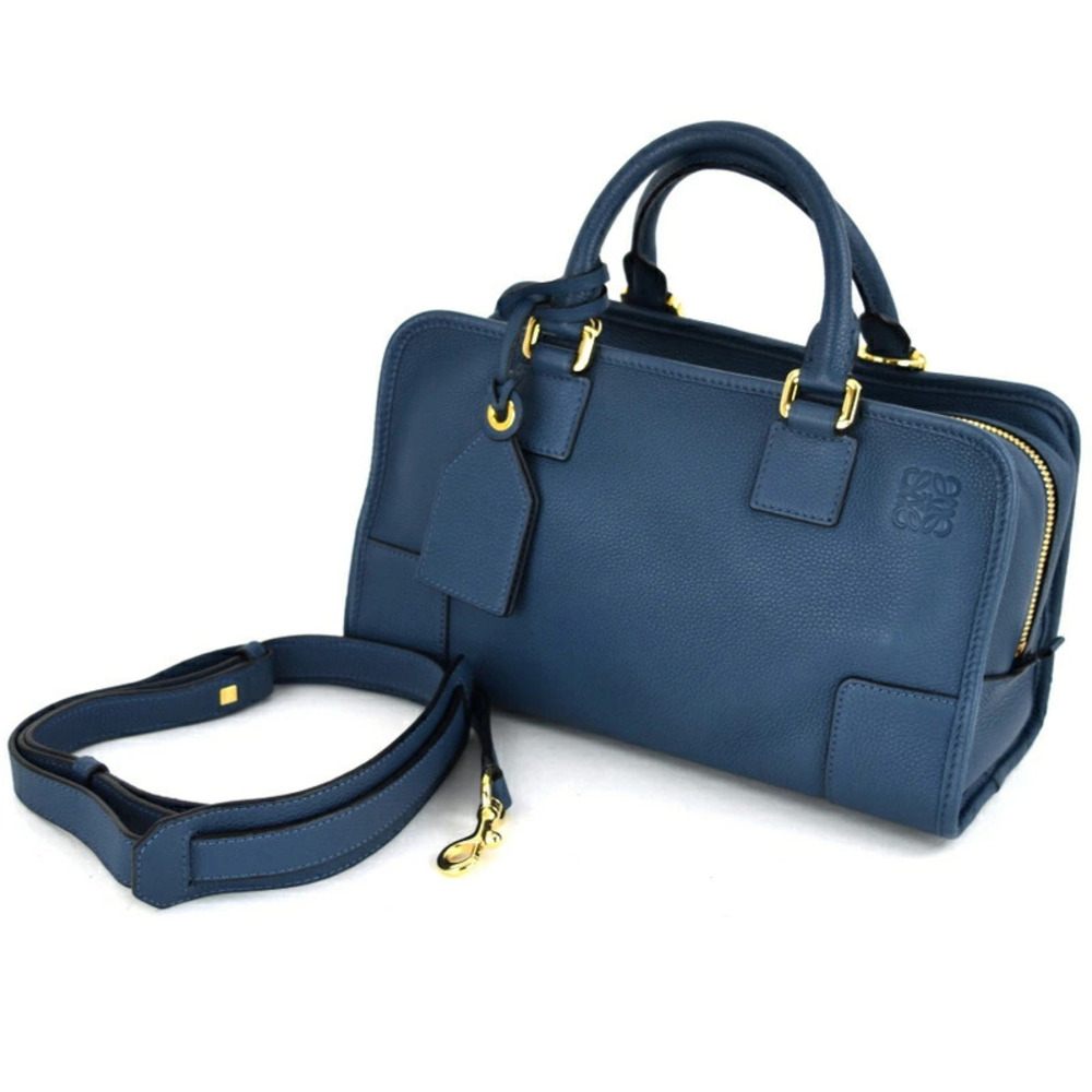 Loewe Amazona bag blue handbag shoulder crossbody calfskin One